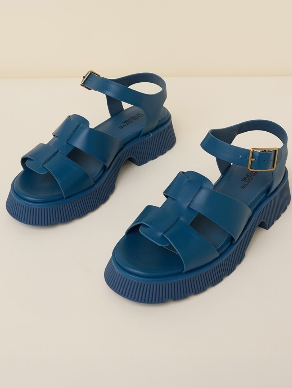 Charlotte Stone Henny Platform Cage Sandals Size 10